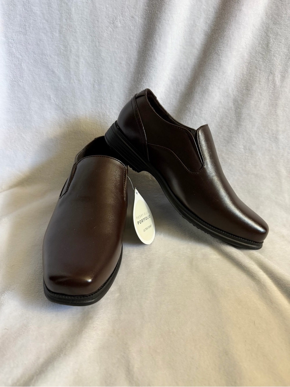 Perry Ellis Shoes Portfolio Ultra Foam Dress Loafer Brown Mens 5.5 NWT